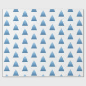 Cadeau Papier d'enveloppement de Noël bleu (Plat)