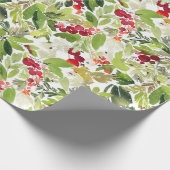 Cadeau Papier d'enveloppement de Noël botanique (Coin)