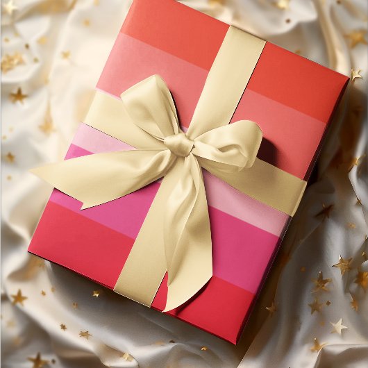 Cadeau Papier d'enveloppement de Noël Cheer Red Stripes