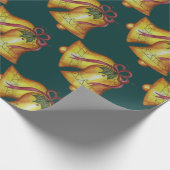 Cadeau Papier d'enveloppement de Noël classique vert (Coin)