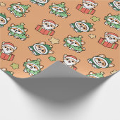 Cadeau Papier d'enveloppement de Noël Corgi (Coin)