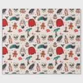 Cadeau Papier d'enveloppement de Noël Creepmas Goth (Plat)