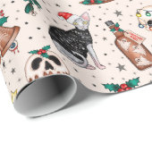 Cadeau Papier d'enveloppement de Noël Creepmas Goth (Coin rond)