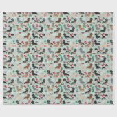 Cadeau Papier d'enveloppement de Noël Dachshund (Plat)