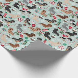 Cadeau Papier d'enveloppement de Noël Dachshund