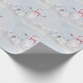 Cadeau Papier d'enveloppement de Noël de Borzoi Wolfhound (Coin)