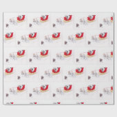 Cadeau Papier d'enveloppement de Noël de Borzoi Wolfhound (Plat)