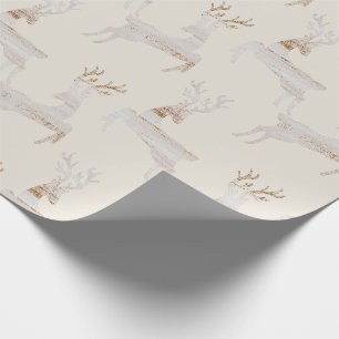 Cadeau Papier d'enveloppement de Noël de cerfs de bois ru