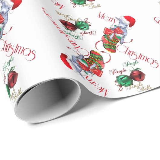 Cadeau Papier d'enveloppement de Noël de chèvre de bébé (Coin rond)