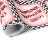 Cadeau Papier d'enveloppement de Noël de course automobil (Coin rond)
