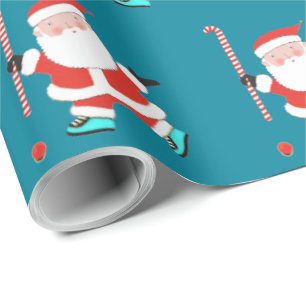 Cadeau Papier d'enveloppement de Noël de hockey sur gazon