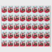 Cadeau Papier d'enveloppement de Noël de Holland Lop (Plat)