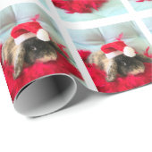 Cadeau Papier d'enveloppement de Noël de Holland Lop (Coin rond)
