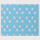 Cadeau Papier d'enveloppement de Noël de l'arbre de chat (Plat)