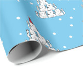 Cadeau Papier d'enveloppement de Noël de l'arbre de chat (Coin rond)