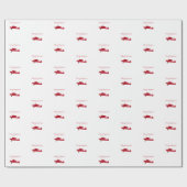 Cadeau Papier d'enveloppement de Noël de l'avion du Pôle  (Plat)