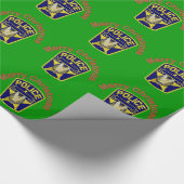 Cadeau Papier d'enveloppement de Noël de l'insigne de pol (Coin)