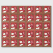 Cadeau Papier d'enveloppement de Noël de l'ours en peluch (Plat)