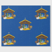 Cadeau Papier d'enveloppement de Noël de Nativité (Plat)