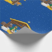 Cadeau Papier d'enveloppement de Noël de Nativité (Coin)