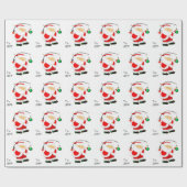 Cadeau Papier d'enveloppement de Noël de pêche (Plat)