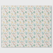 Cadeau Papier d'enveloppement de Noël de plage (Plat)