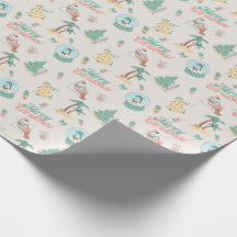 Papier d'enveloppement de Noël de plage