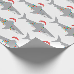 Cadeau Papier d'enveloppement de Noël de requin drôle