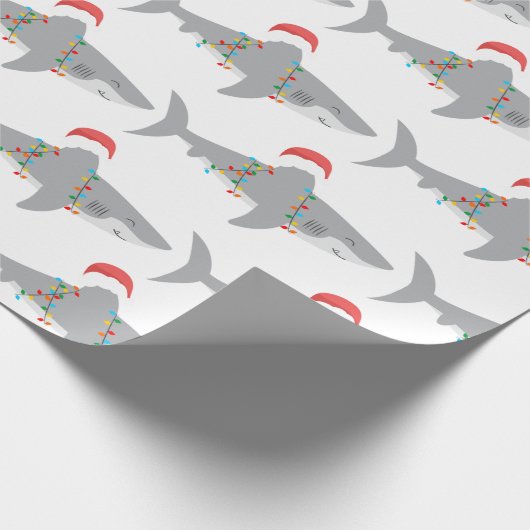Cadeau Papier d'enveloppement de Noël de requin drôle (Coin)