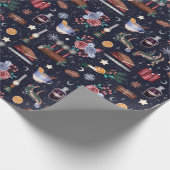 Cadeau Papier d'enveloppement de Noël de Yule de cuisine (Coin)