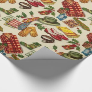 Cadeau Papier d'enveloppement de Noël des années 1950
