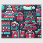 Cadeau Papier d'enveloppement de Noël des années 80 (Plat)