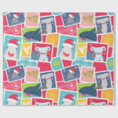 Cadeau Papier d'enveloppement de Noël des espèces de requ (Plat)