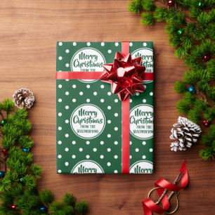 Cadeau Papier d'enveloppement de Noël des Pois verts