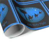 Cadeau Papier d'enveloppement de Noël des trois rois (Coin rond)