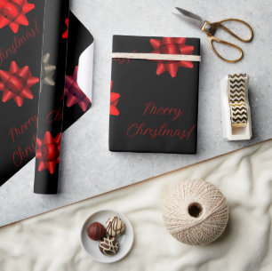 Cadeau Papier d'enveloppement de Noël des vaches classiqu