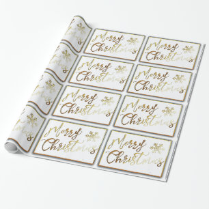 Cadeau Papier d'enveloppement de Noël doré