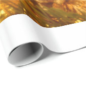 Cadeau Papier d'enveloppement de Noël doré (Coin rond)