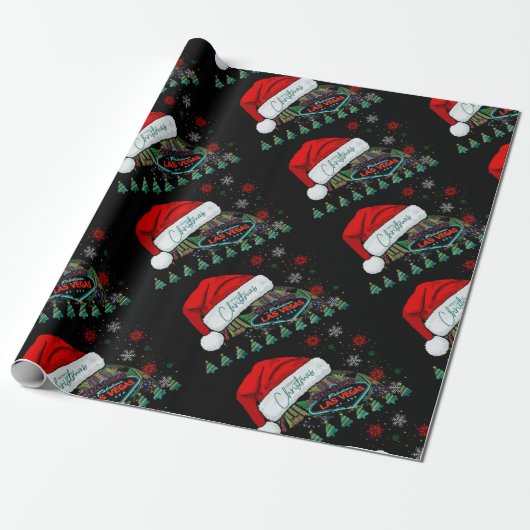 Cadeau Papier d'enveloppement de Noël du géant Santa Hat  (Déroulé)