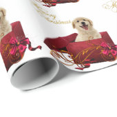 Cadeau Papier d'enveloppement de Noël du Labrador jaune (Coin rond)