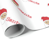 Cadeau Papier d'enveloppement de Noël du Père Noël (Coin rond)