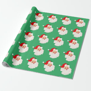 Cadeau Papier d'enveloppement de Noël du Père Noël Vintag