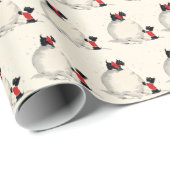 Cadeau Papier d'enveloppement de Noël écossais Terrier (Coin rond)