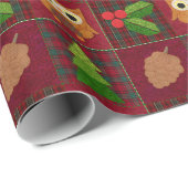 Cadeau Papier d'enveloppement de Noël en bois (Coin rond)