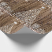 Cadeau Papier d'enveloppement de Noël en bois rustique (Coin)