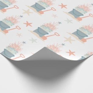 Cadeau Papier d'enveloppement de Noël en bord de mer cô