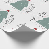 Cadeau Papier d'enveloppement de Noël en noir vert (Coin)