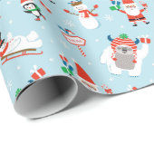 Cadeau Papier d'enveloppement de Noël Festif (Coin rond)