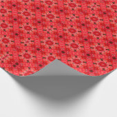 Cadeau Papier d'enveloppement de Noël Festive Retro Flora (Coin)