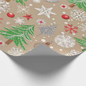 Cadeau Papier d'enveloppement de Noël Festive Silvery Kra (Coin)